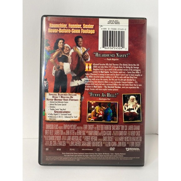 Bad Santa (DVD, 2004, Badder Santa: The Unrated Version) - Picture 5 of 6